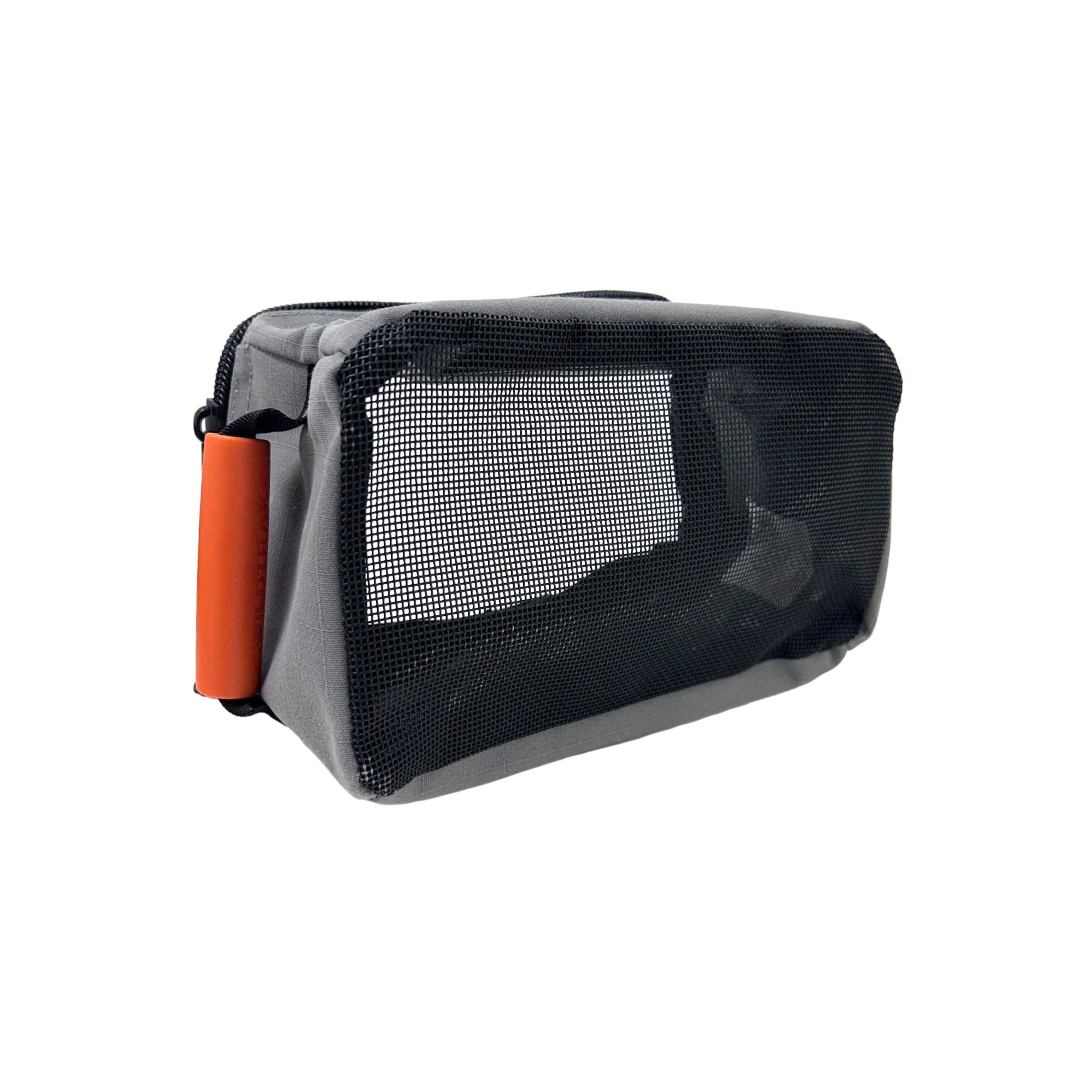 Wildtrak Small Extra Height Clear Top Heavy-duty Ripstop Grey Canvas Storage Bag with Mesh Base 25x15x15cm