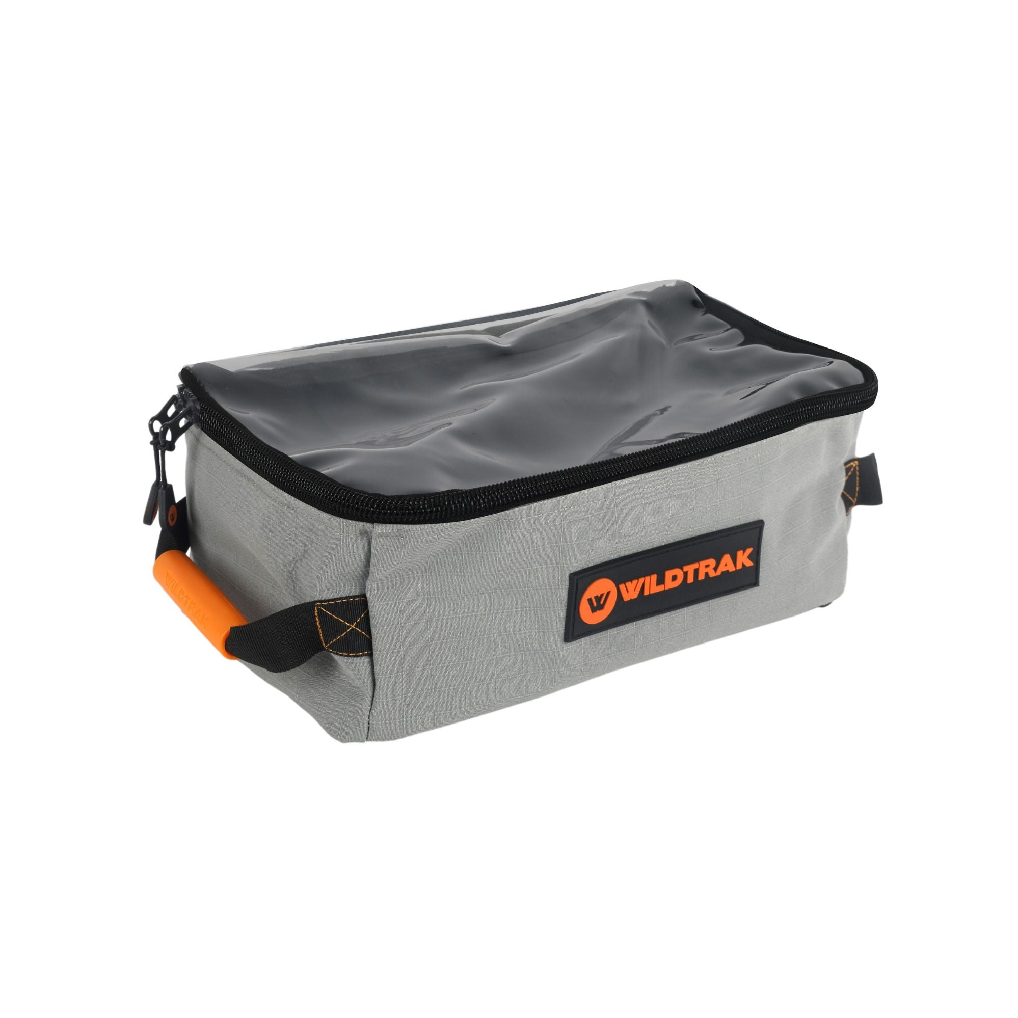 Wildtrak Medium Extra Height Clear Top Heavy-duty Ripstop Grey Canvas Storage Bag with Mesh Base 35x20x15cm