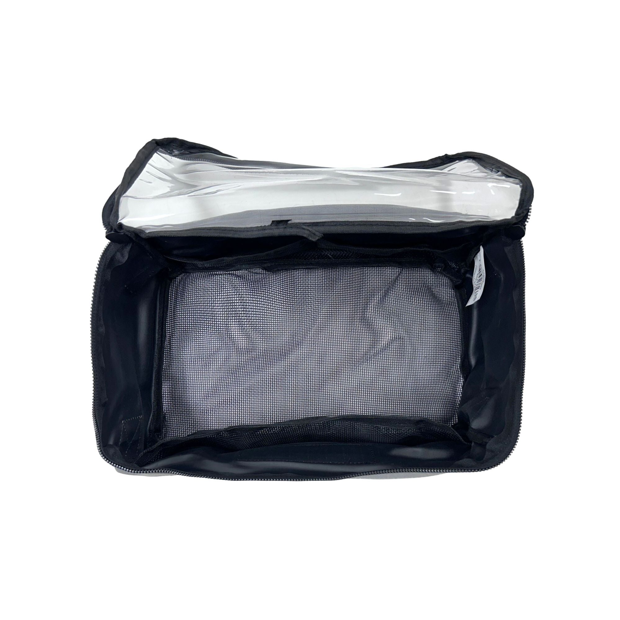 Wildtrak Medium Extra Height Clear Top Heavy-duty Ripstop Grey Canvas Storage Bag with Mesh Base 35x20x15cm