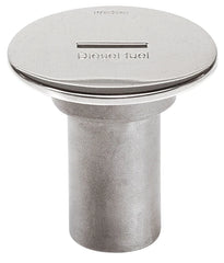VETUS Deck entry "DIESEL FUEL", stainless steel (AISI 316) for hose Ø 38 mm, cover Ø 87 mm, slotted, L= 82.5 mm CAPF38S