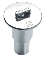 VETUS Deck entry "WC", chromium plated brass for waste water extraction, for hose Ø 38 mm, cover Ø 88 mm, pop-out, L= 115 mm, G1½" thread CAPWC38