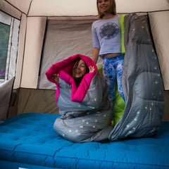 Coleman 7°C Sleeping Bag Kids FryeFly Illumi-bug Green, Glow in the Dark