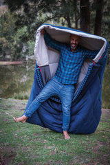 Coleman™ Mudgee Tall -3°C Sleeping Bag, Hollow Fiber Construction, Thermolock™ Draft Tube, Machine Washable