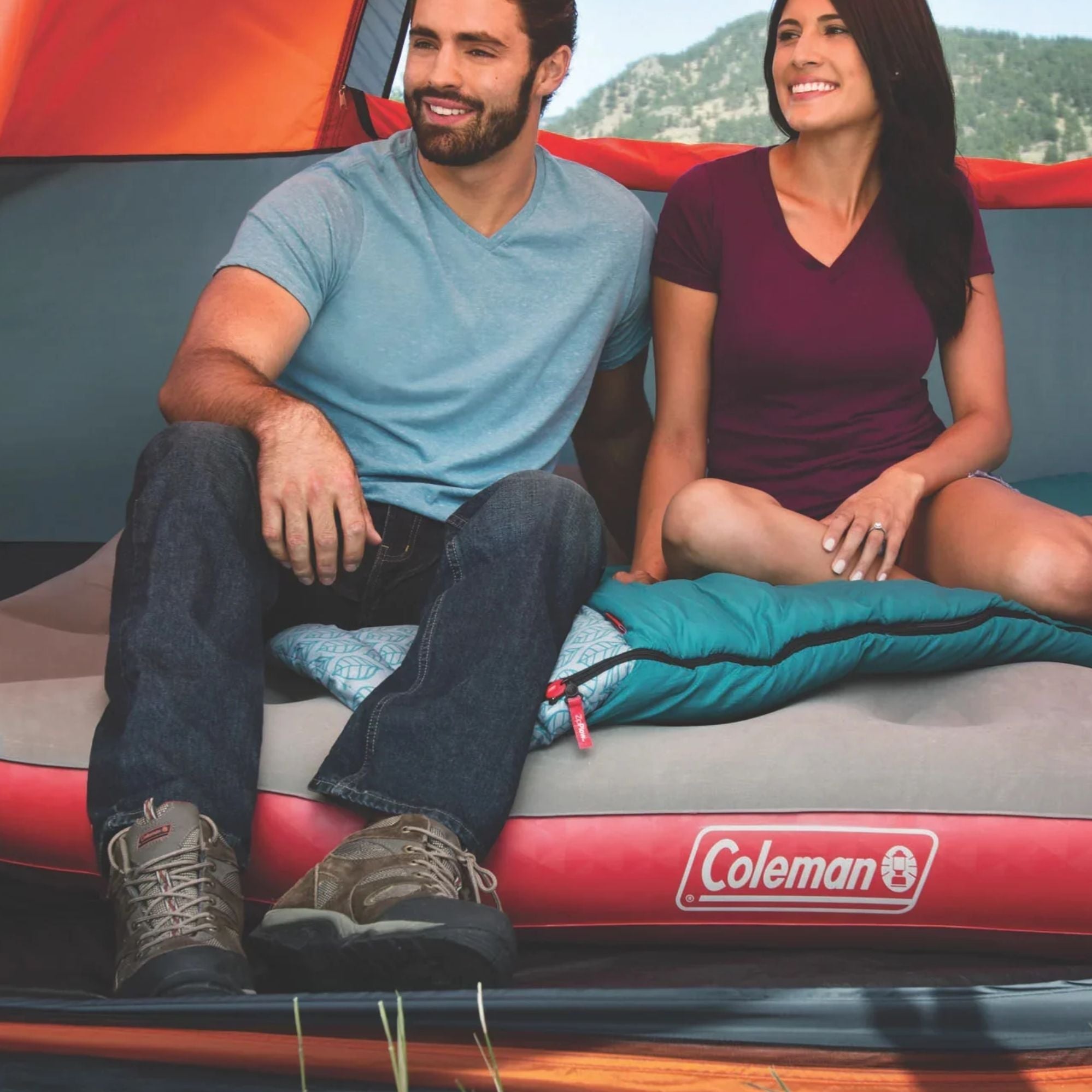Coleman Double Quickbed Plus Air Mattress, Heavy-duty PVC, 188 x 137 x 20cm