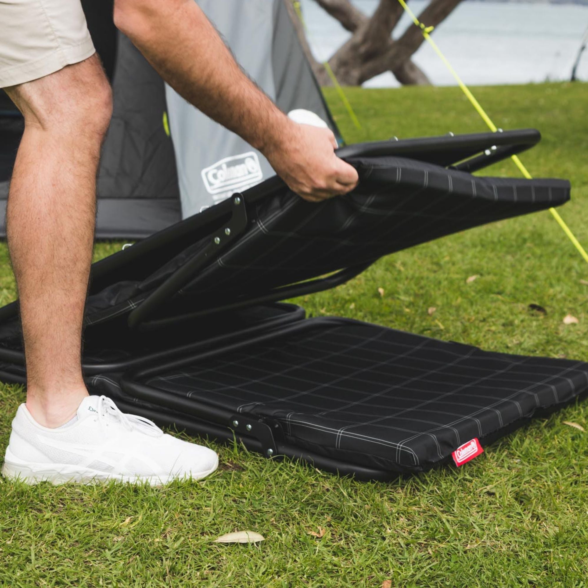 Coleman Big Sky Compact Foldable Stretcher Bed, Comfortsmart Coil Suspension 175x63x38cm