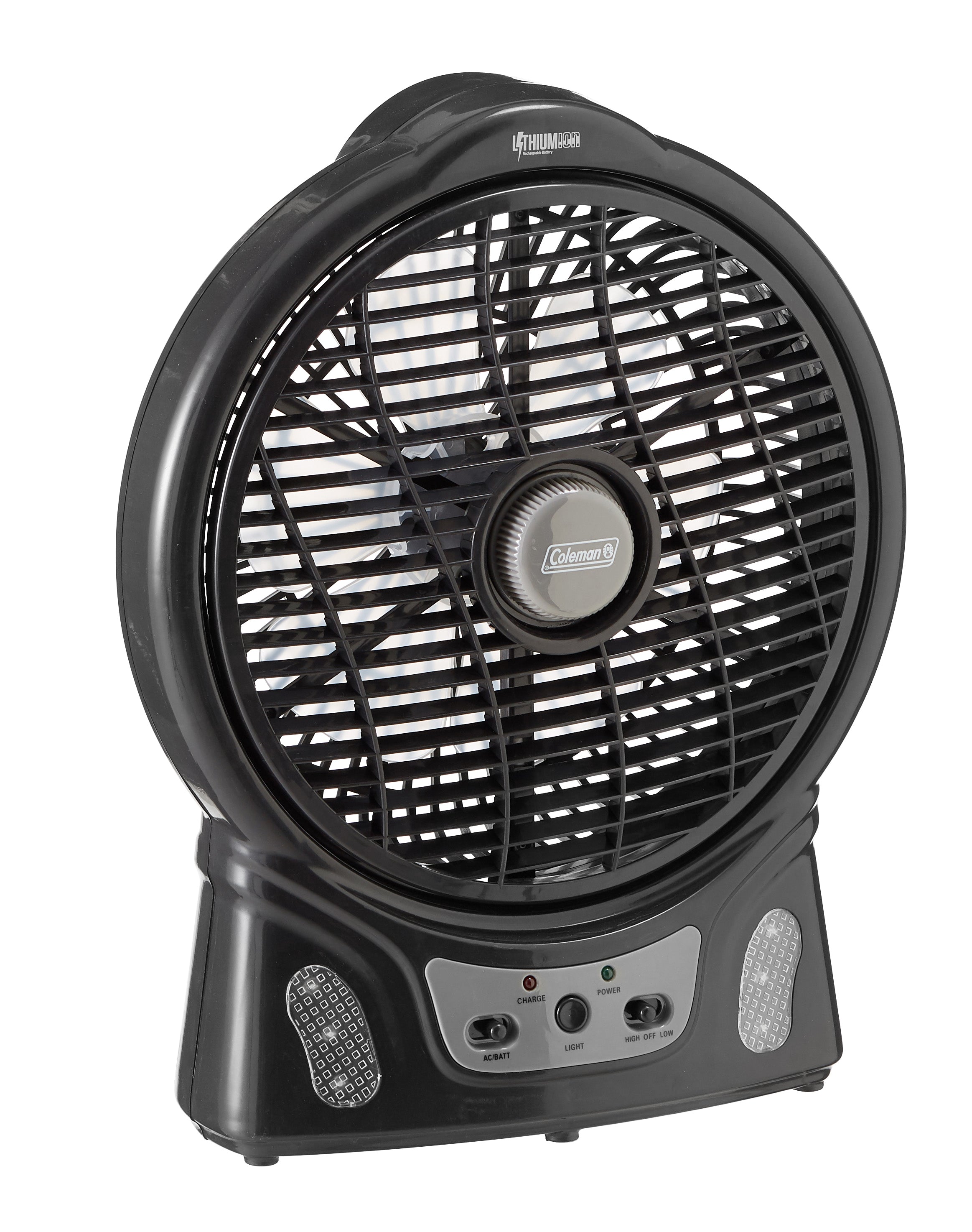 Coleman™ 240V/12V Rechargeable Lithium Ion Fan with LED Lights 8 Inch/20cm