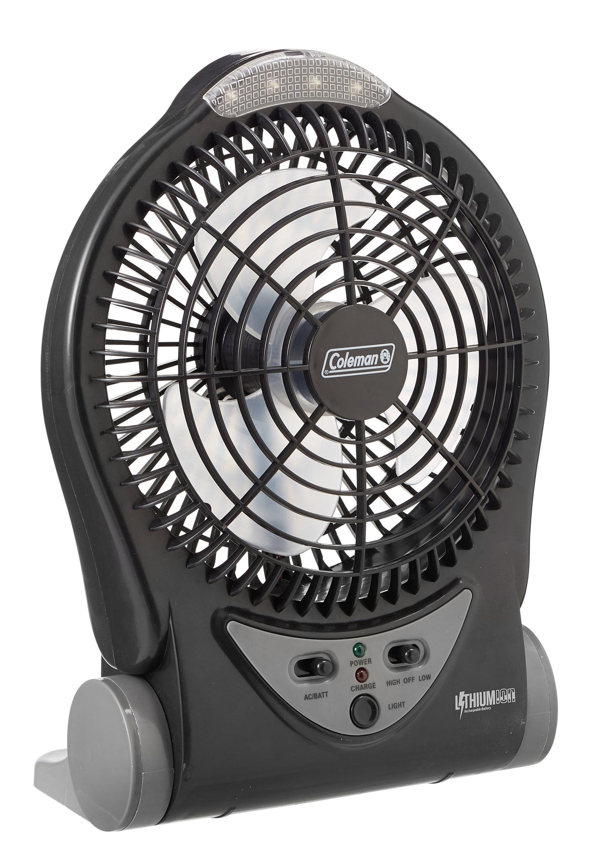 Coleman™ 240V/12V Rechargeable Lithium Ion Fan with LED Lights 6 Inch/15cm