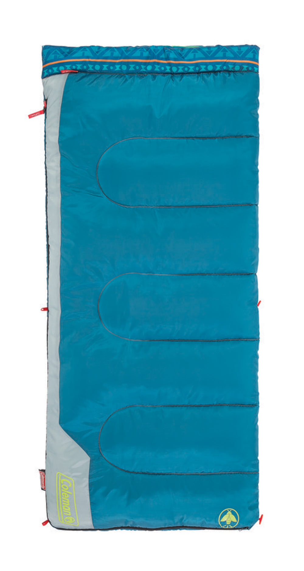 Youth Blue 10°C Glow in the Dark Sleeping Bag, Machine Washable, 152 x 66 cm