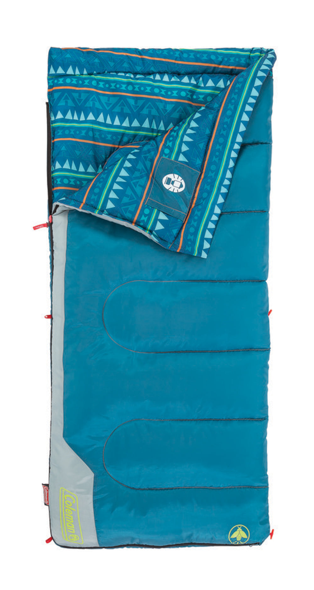 Youth Blue 10°C Glow in the Dark Sleeping Bag, Machine Washable, 152 x 66 cm