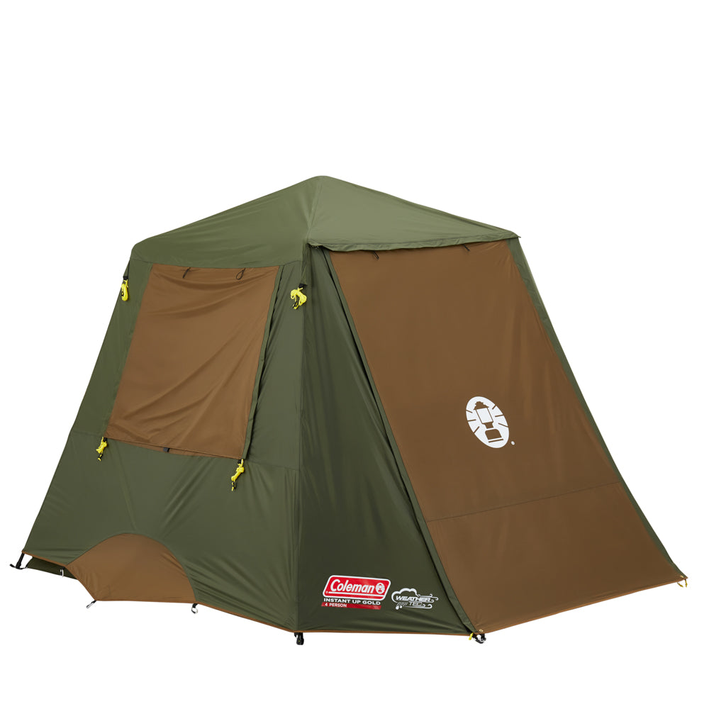 Coleman™ Gold Series Evo Instant Up 4 Person Tent, Vented, WeatherTec™ system, Rip-Stop Polyester, Storage Pockets, Heavy Duty Carry Bag