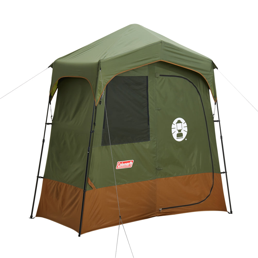 Coleman™ Instant Up Double Shower Ensuite Tent, Vented, Heavy Duty Floor, Storage Pockets, Silver Lined, Shower Hose Access Port