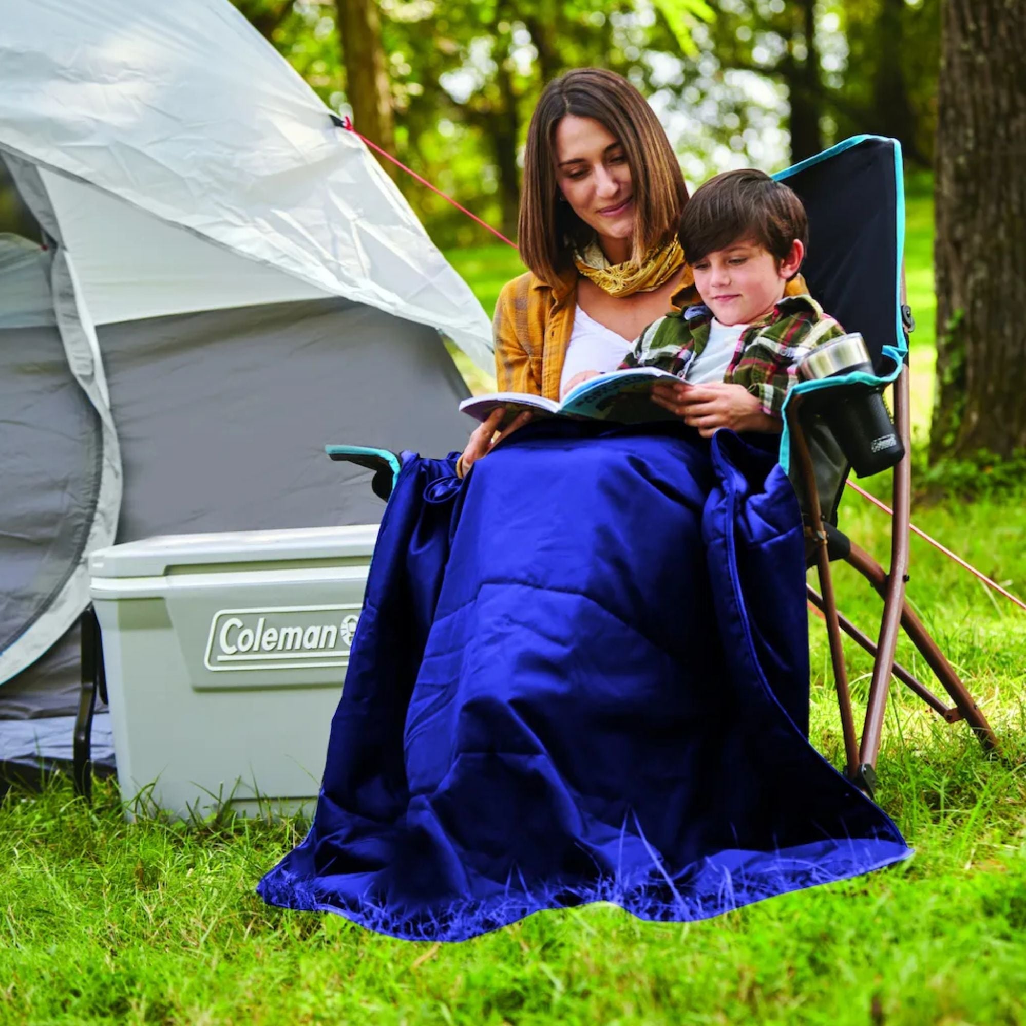 Coleman 5°C Sleeping Bag Plush Double Blanket, Coletherm™, Quilt Construction, 215 x 100 cm
