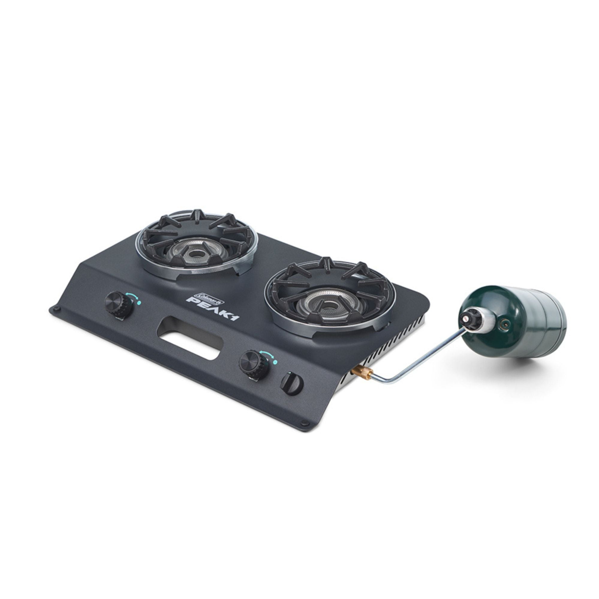 Coleman PEAK1™ 2-Burner Camping Stove, Portable, Even Cooking, Wind Protection, 20000 BTUs