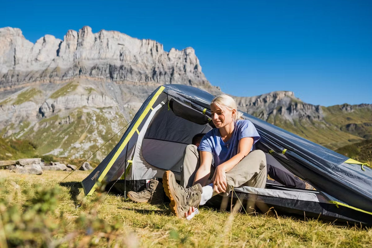 Coleman™ Bedrock 2 Person Tent, Lightweight, Flexable Fibreglass Poles, WeatherTec™ System, Sewn-in Groundsheet & Carry Bag