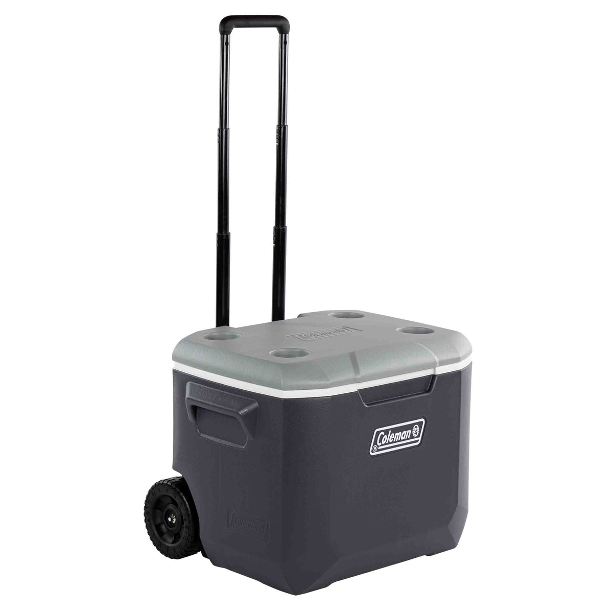 Coleman™ Extreme Daintree Cooler 57L Grey with Heavy Duty Wheels Retractable Towing Handle and Side Carry Handles