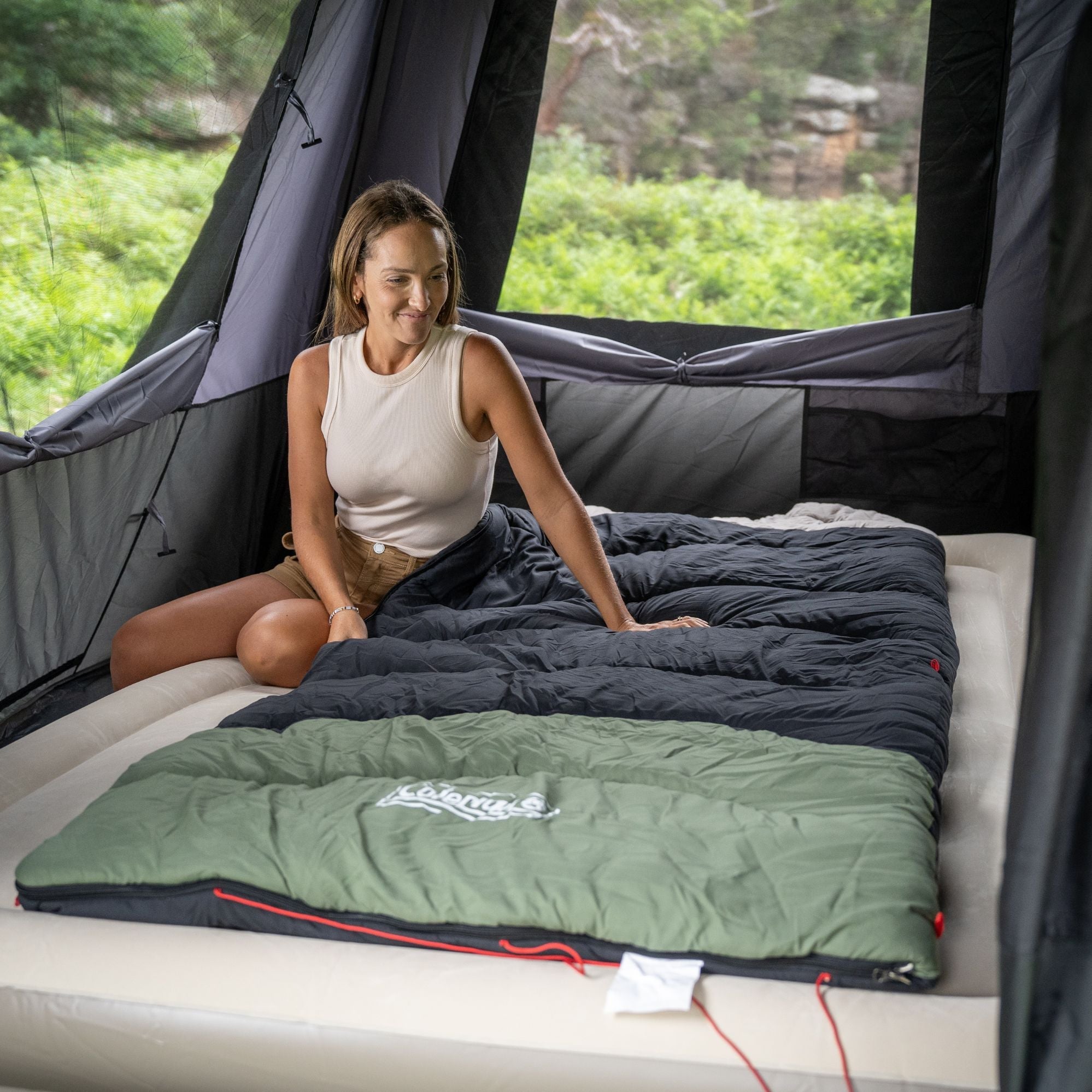 Coleman Mudgee Tall Lightweight Hooded Sleeping Bag, +5°C Rated