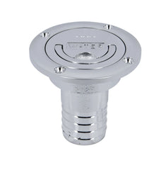 VETUS Deck entry "WATER", chromium plated brass for hose Ø 38 mm, cover Ø 85 mm, ring, L= 80mm FCAPWATER