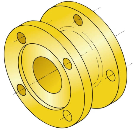 VETUS Adapter flange for Yanmar KM2C, KMP2P, KM3P; Kanzaki KC30, KC45 and KC100 FLANGE1
