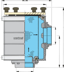 VETUS Cooling water strainer type 1900, connection G3", hose connection Ø 76 mm FTR190076