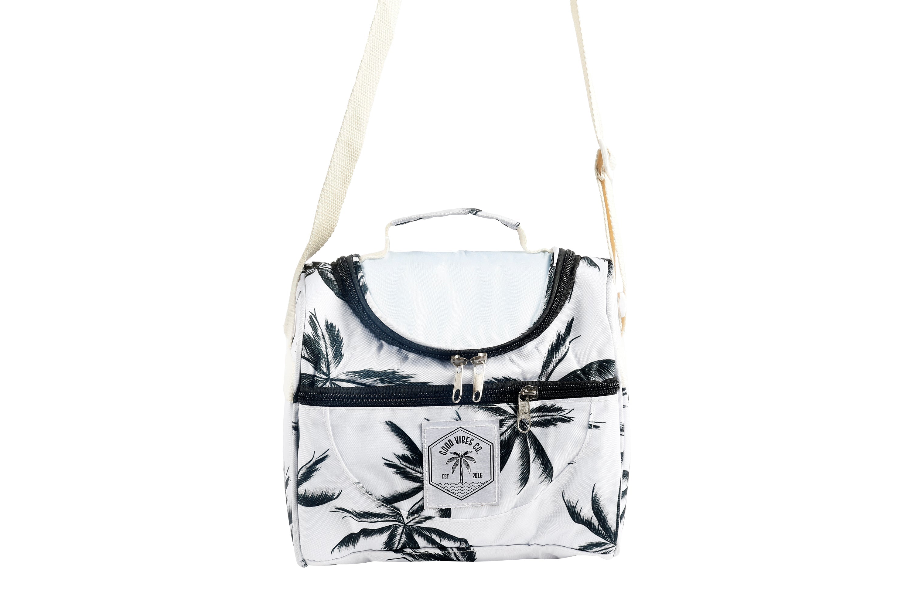 Good Vibes™ Lunch Cooler Companion, Removable Shoulder Strap, Zipped Storage Pocket - Havana