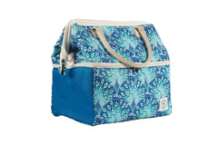 Good Vibes™ Premium Insulated Picnic Cooler Bag, Carry Handles, 2 Separate Compartments, Holds 24+ Cans - Peacock Paradise