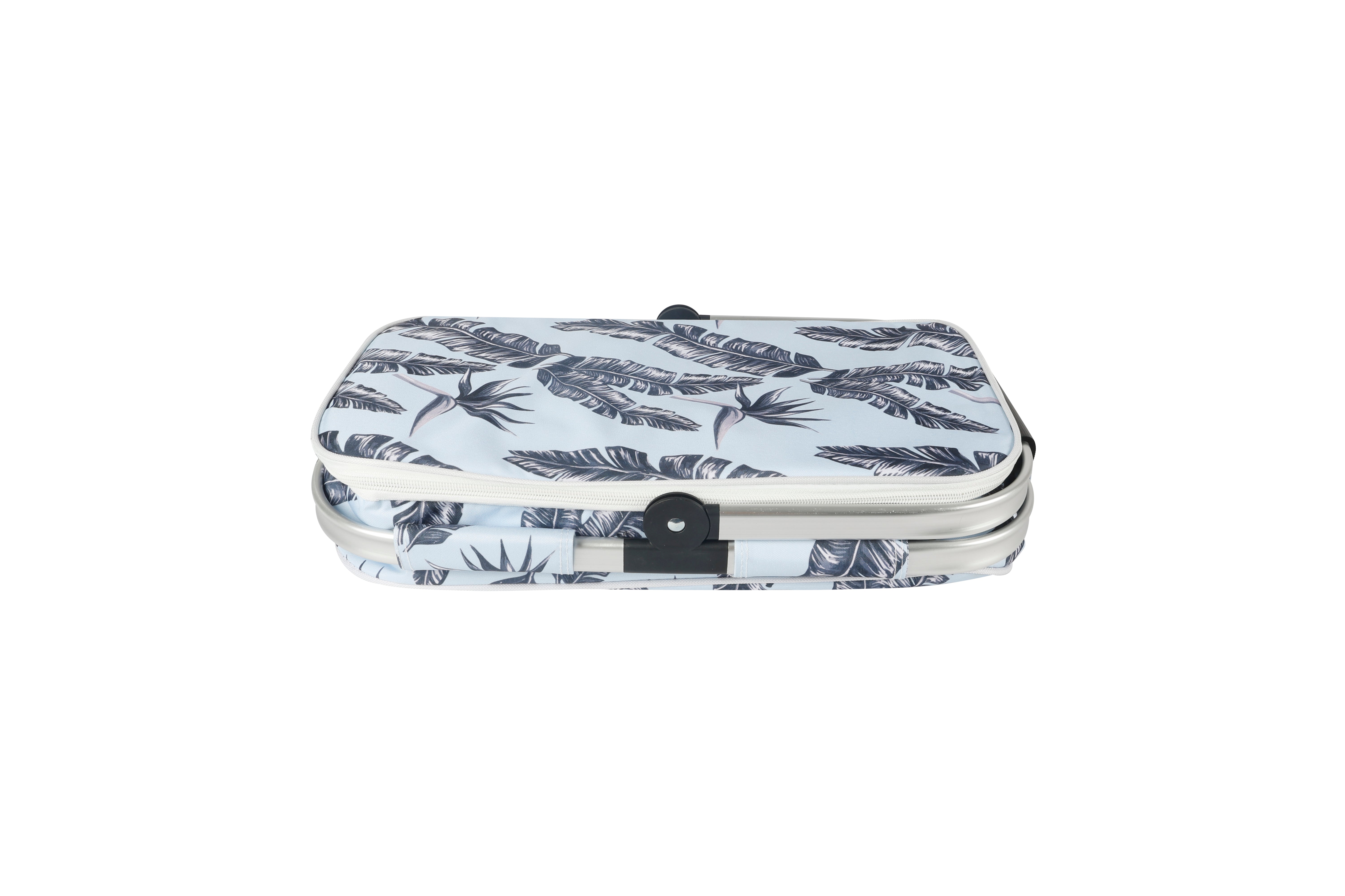 Good Vibes™ Insulated Market Cooler Bag, Aluminium Frame, Fully Zipped, Collapsible - Sorrento