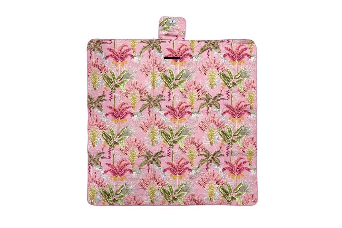 Tropicana Premium Picnic Mat Blanket, 2x2m, Waterproof Base, Carry Strap, Storage Pocket, 4 Ground Pegs