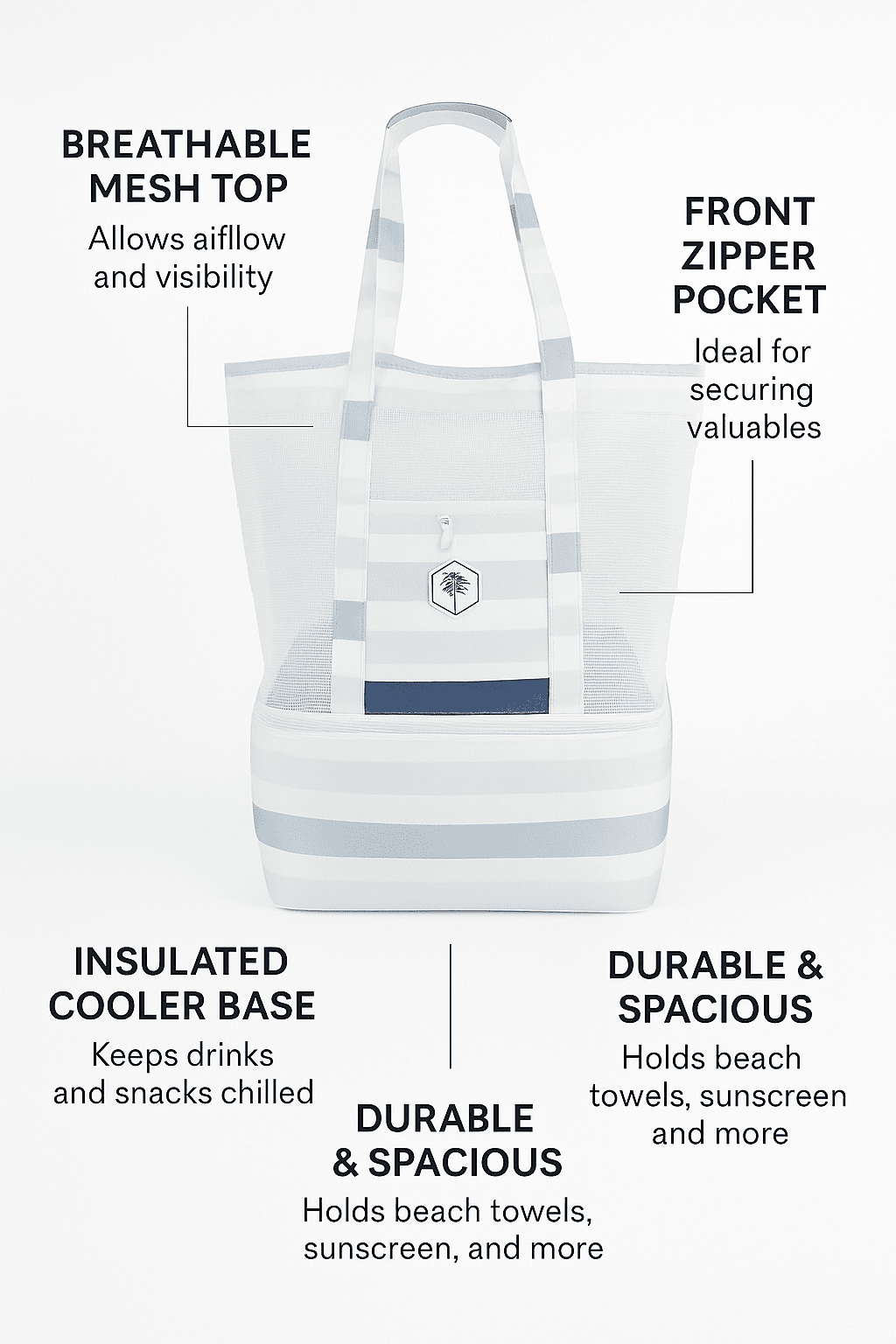 Ocean Tide Beach Cooler 2 In 1 Bag