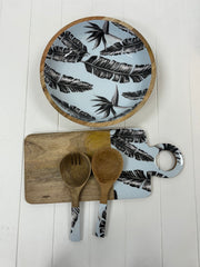 Sorrento Mango Wood & Enamel Serving Board 46cm