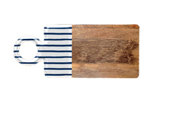 Good Vibes™ Mango Wood & Enamel Serving Board 46cm - Mediterranean