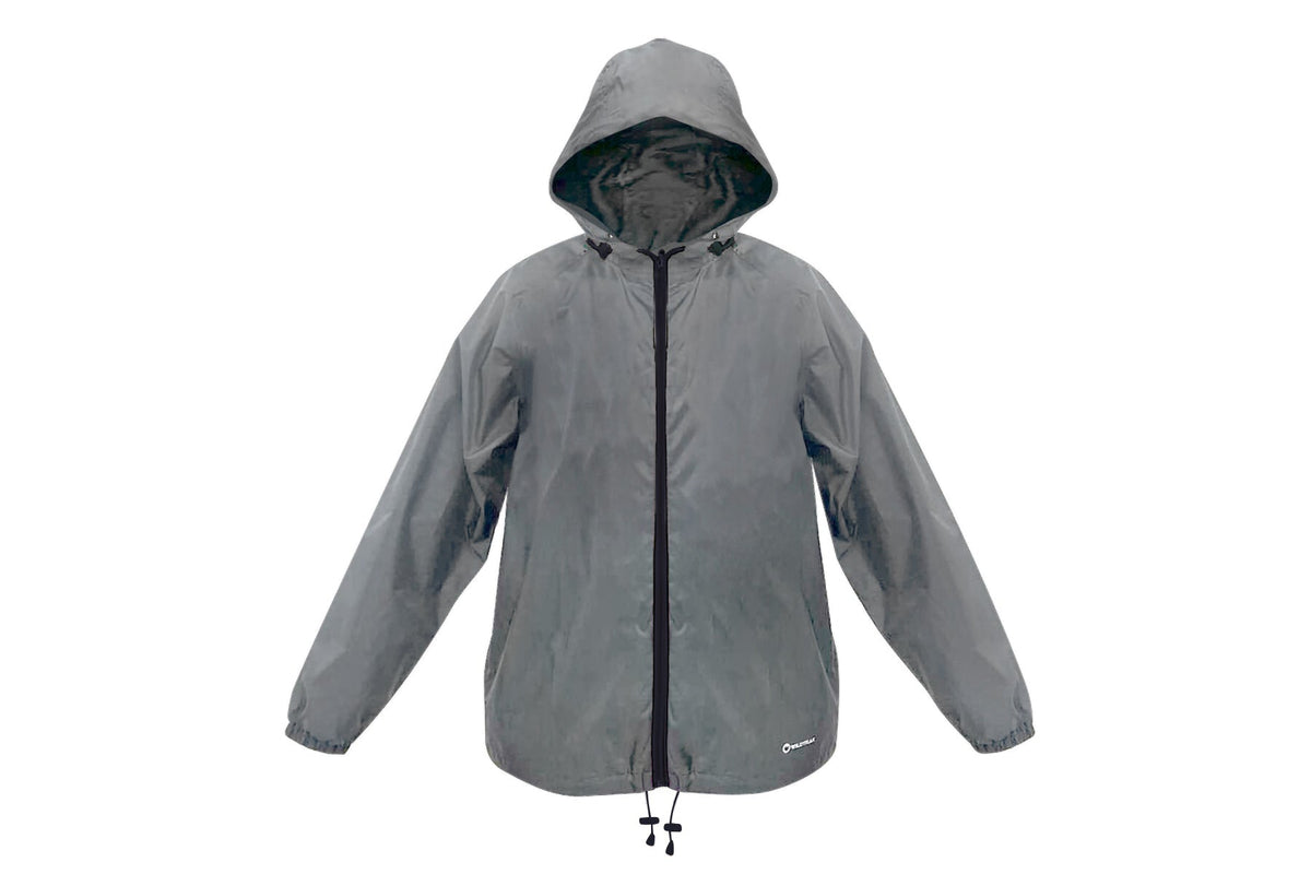 Compact Away Unisex Rain Jacket Large - Grey