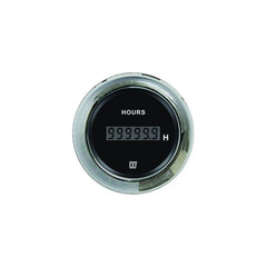 VETUS Hour counter, black, 12/24 V, cut-out size Ø 52 mm  HOURCB