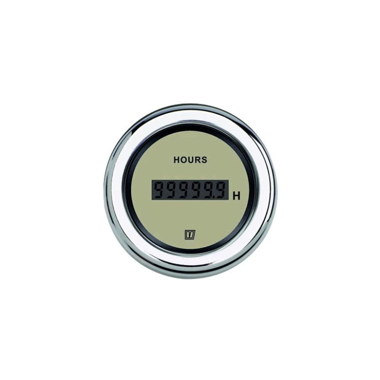 VETUS Hour counter, cream, 12/24 V cut-out size Ø 52 mm  HOURCN