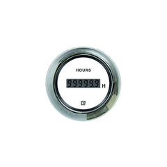 VETUS Hour counter, white, 12/24 V, cut-out size Ø 52 mm  HOURCW