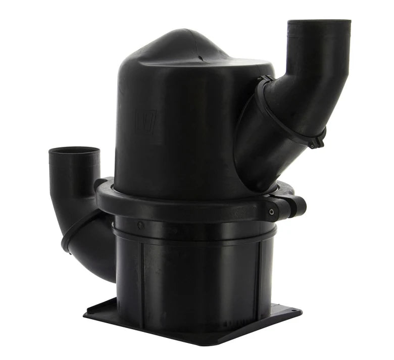 VETUS NAVIDURIN®LLOYDS approved, Black high performance waterlock/muffler type HPW127, 127 mm rotating inlet and outlet HPW127