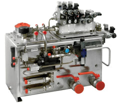 VETUS S/S hydraulic tank 130 L, incl. filter, temp. gauge and 2" ball valves HT1010BS