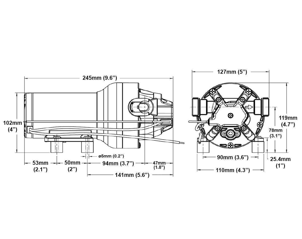 Pump Hotshot HD5 Washdown 70psi 12v