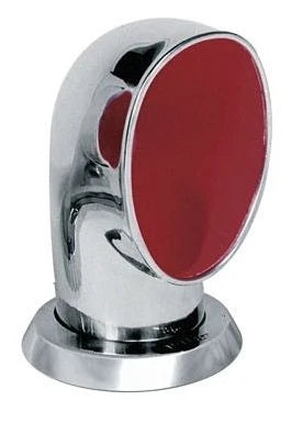 VETUS Cowl ventilator Ø 75 mm ID, type Jerry, Stainless Steel AISI 316, with red interior (incl. ring and nut) JER316R