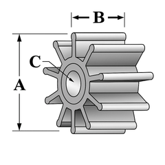 JMP8201-01 Impeller Replaces Doosan 65.06804-0001