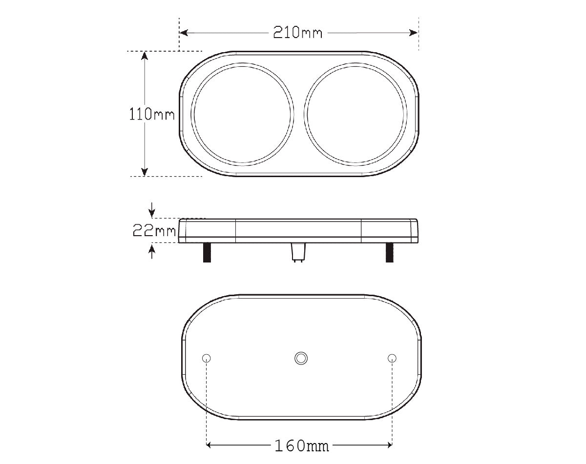 Trailer Light LED 209 Series Twin Pk