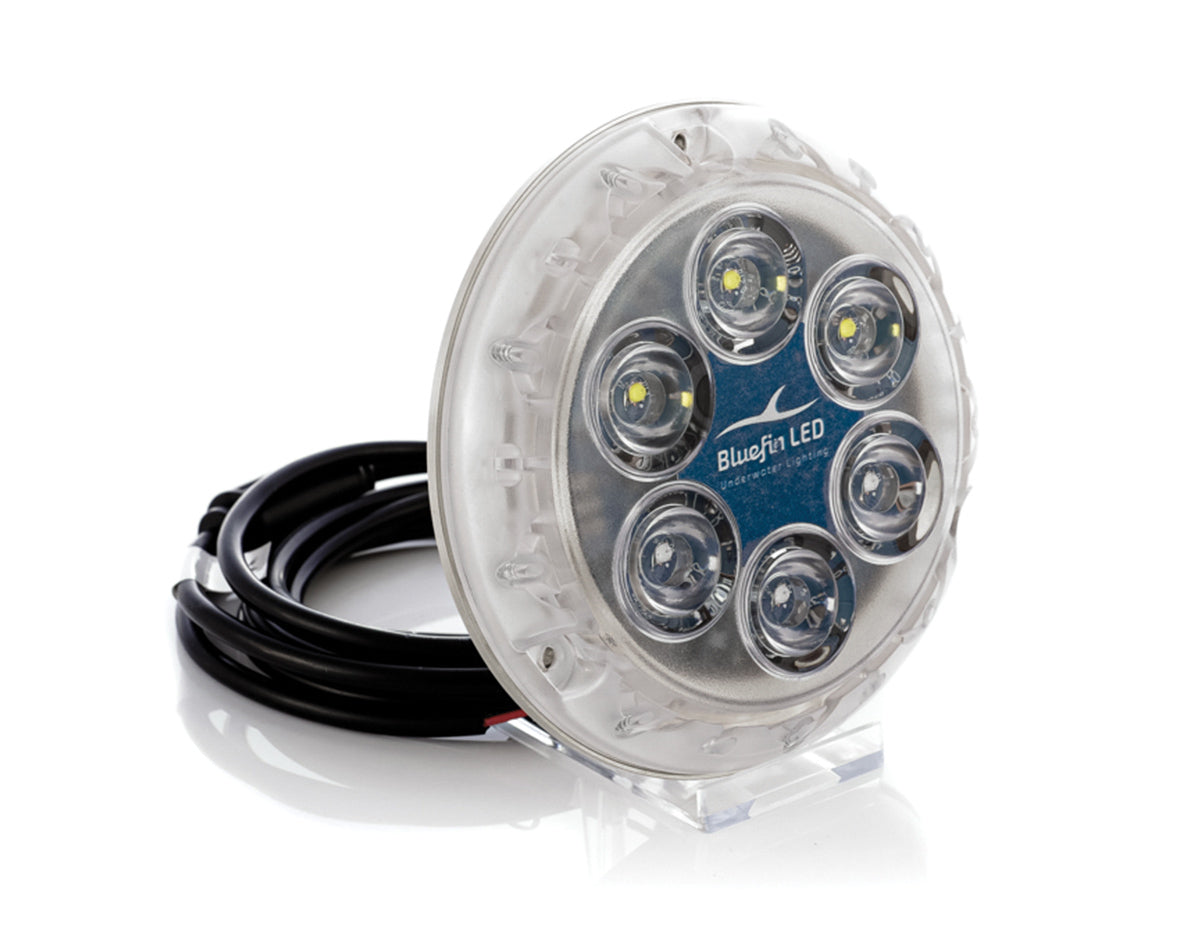Piranha P12 White/Blue Al Base 12/24v