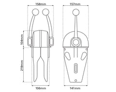 Control Top Mnt B104 Twin Lvr