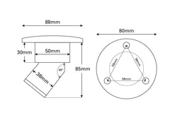 Deck Filler Angled Lockable S/S Fuel 38mm