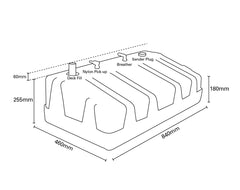 Fuel Tank 75ltr with 50mm Str. Deck Fill