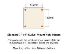 Seat Moulded with Light-Gry/Dk-Gry Cushion