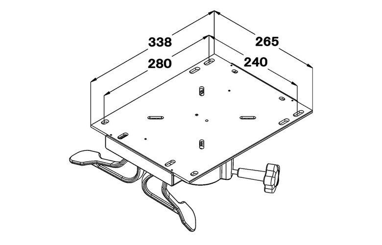 Seat Swivel & Slide Top Extra Lge