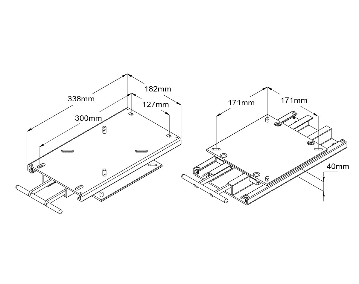 Seat Slide Quick Mnt L/Profle Fnt Handle