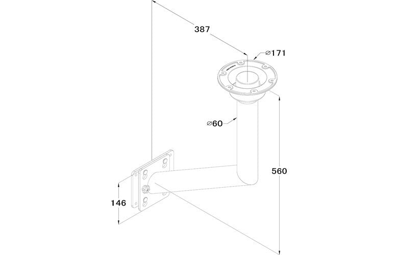 Table Bracket Side Mount w/Swivel