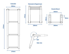 Ladder Telescopic with Top Rail 3 Step