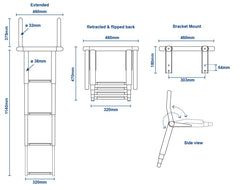 Ladder Folding Tele w/ Grab Handles 4 Step